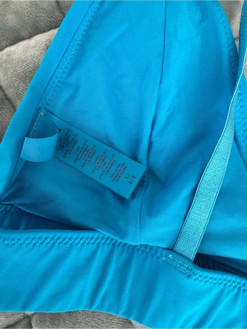 SKIMS Bright Blue Wireless Triangle Bikini Top